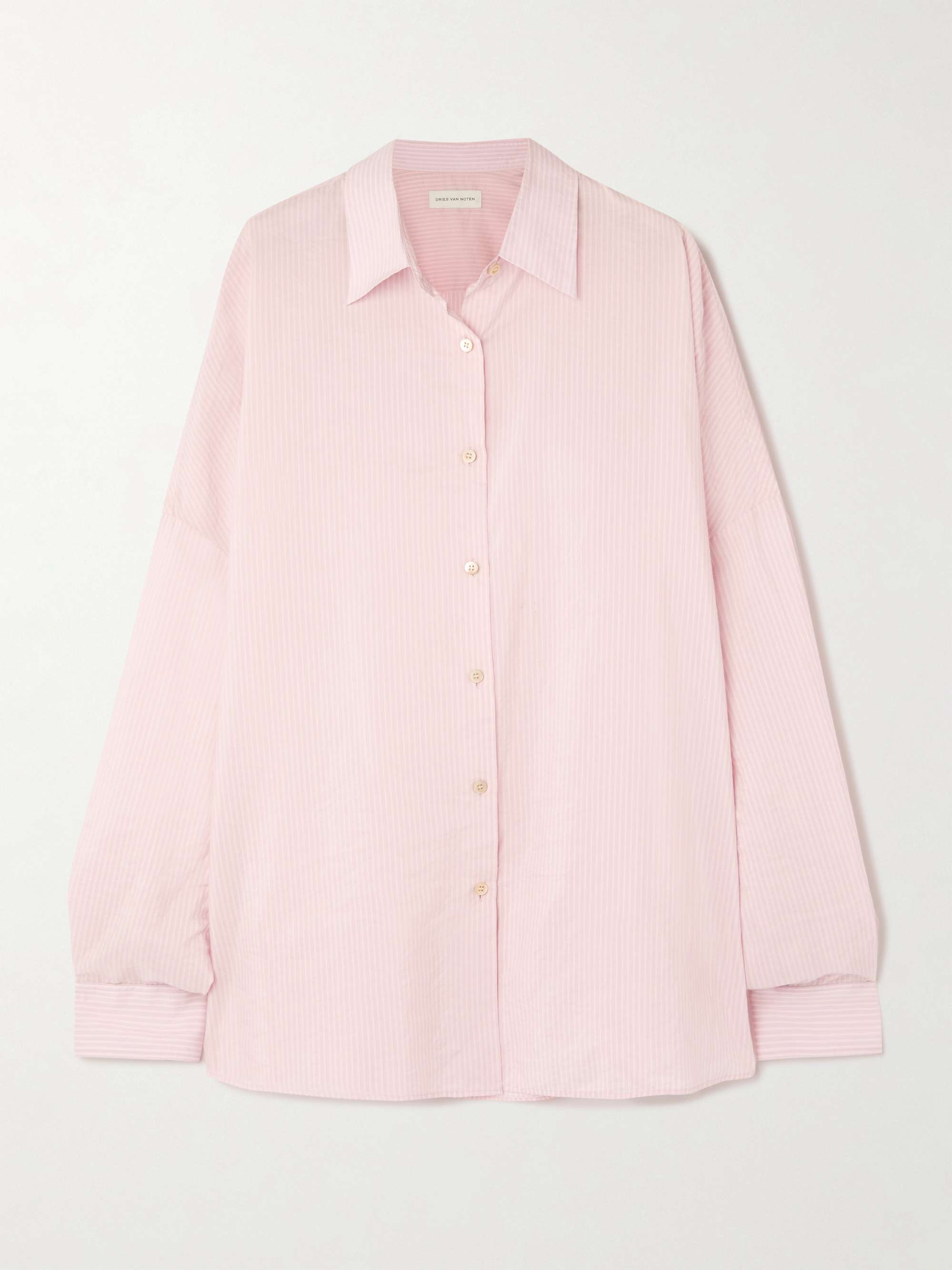 Oversized Striped Cotton-Blend Shirt