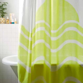 shower curtain with sunshine design