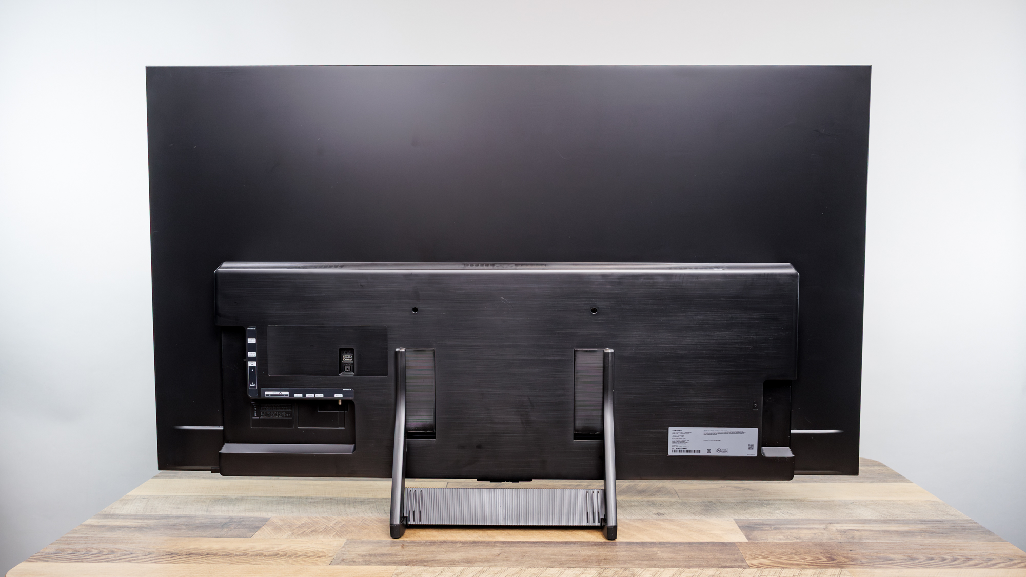 The back of a Samsung OLED S90H 4K TV