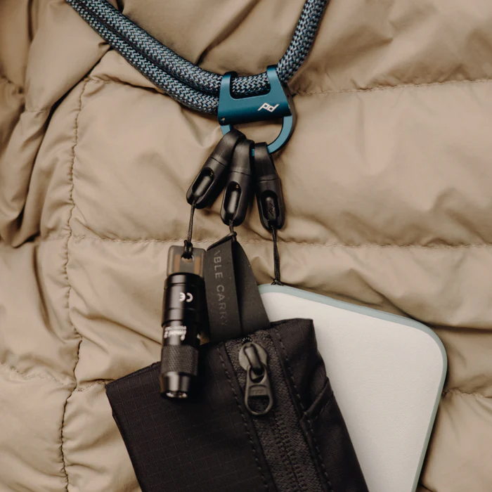 The Peak Design Mobile Crossbody Multi-strap being worn