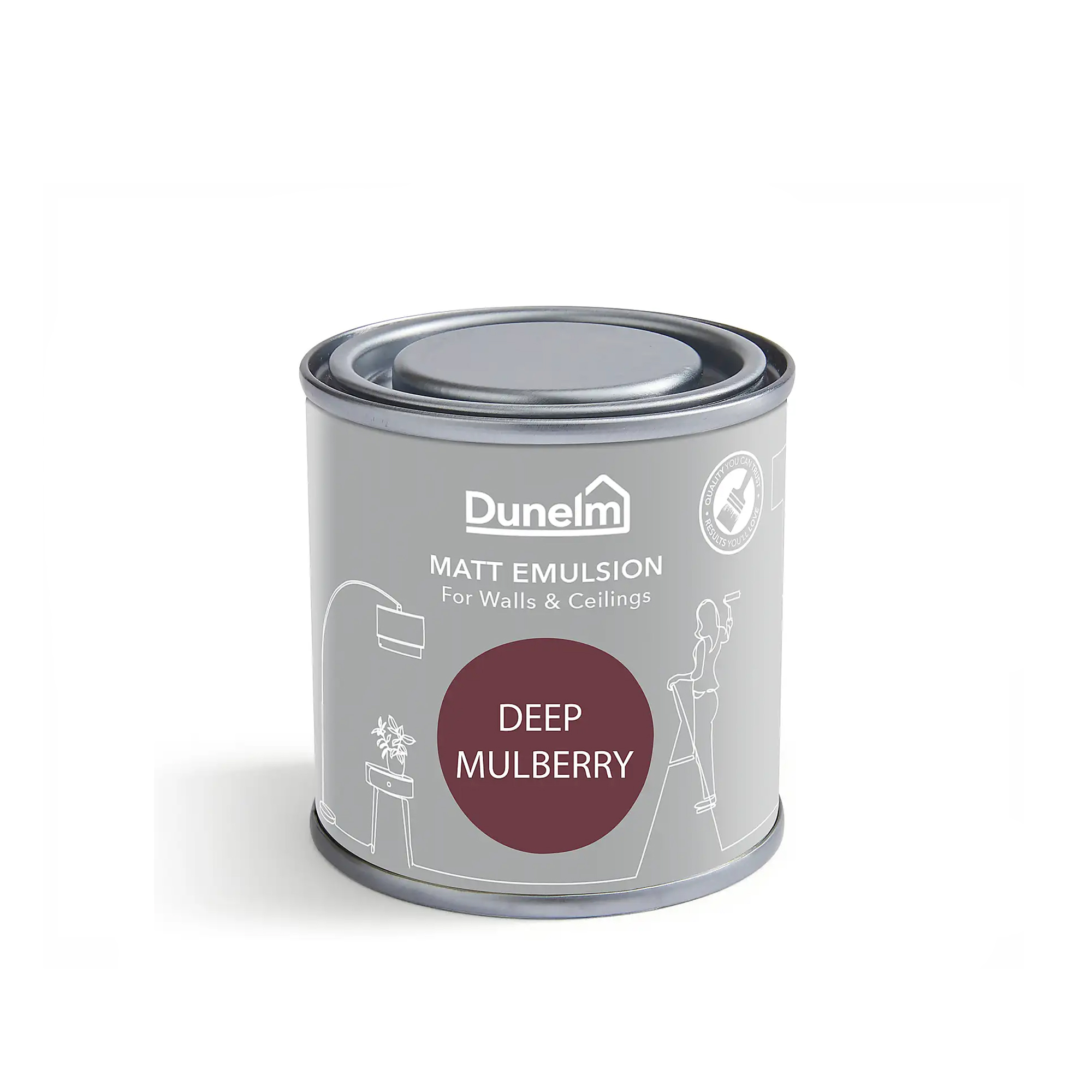 Dunelm, Deep Mulberry Matt Emulsion Paint 2.5L