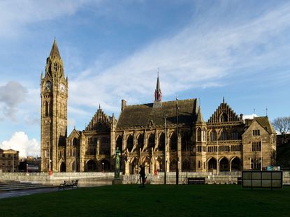 Fig 2: The north front of the town hall, with its stepped gables and Alfred Waterfield's tower.