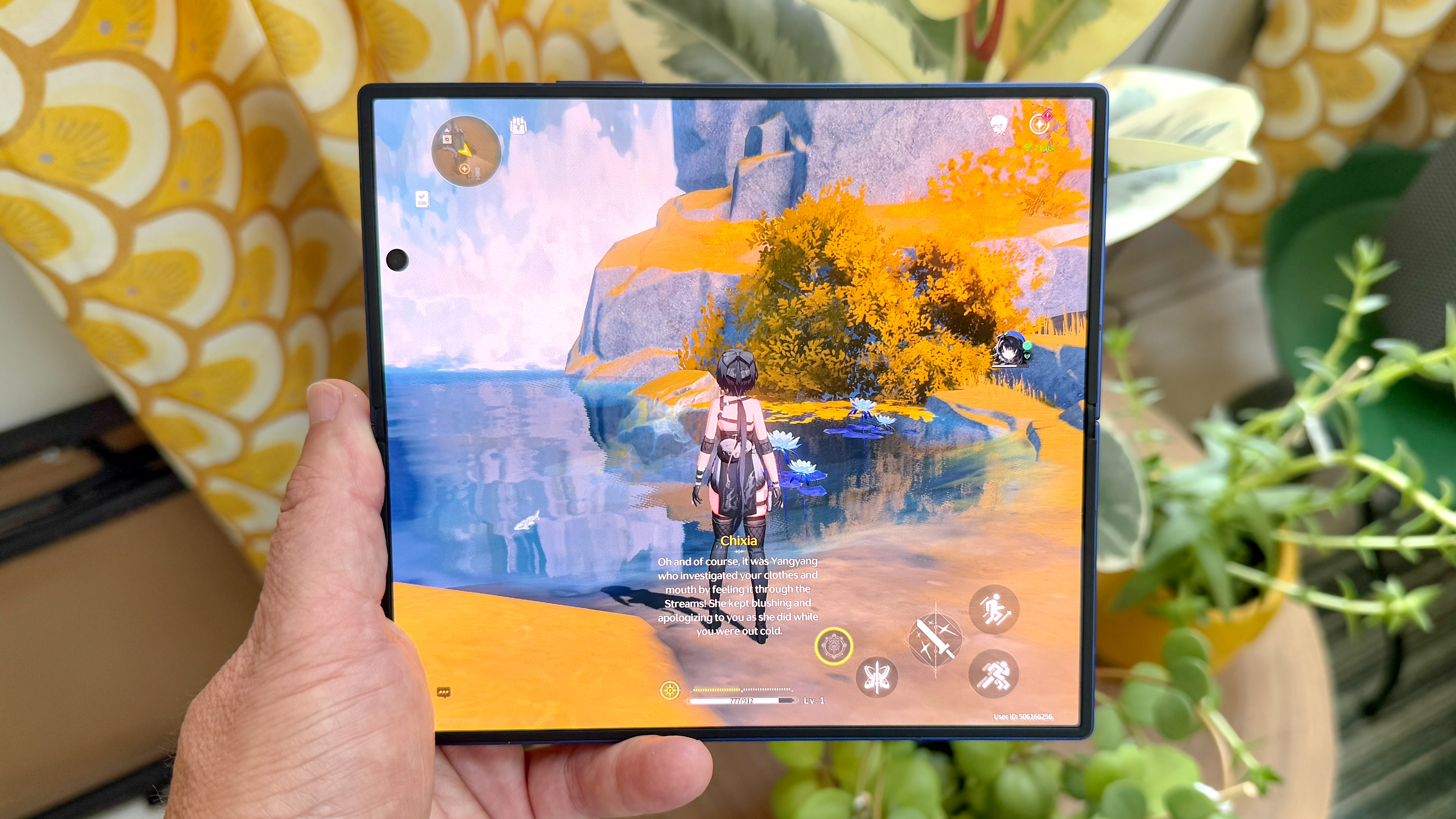 Samsung Galaxy Z Fold 7 shown playing Wuthering Waves