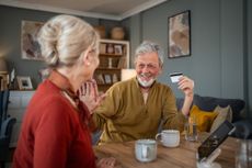 Couple spending at a table