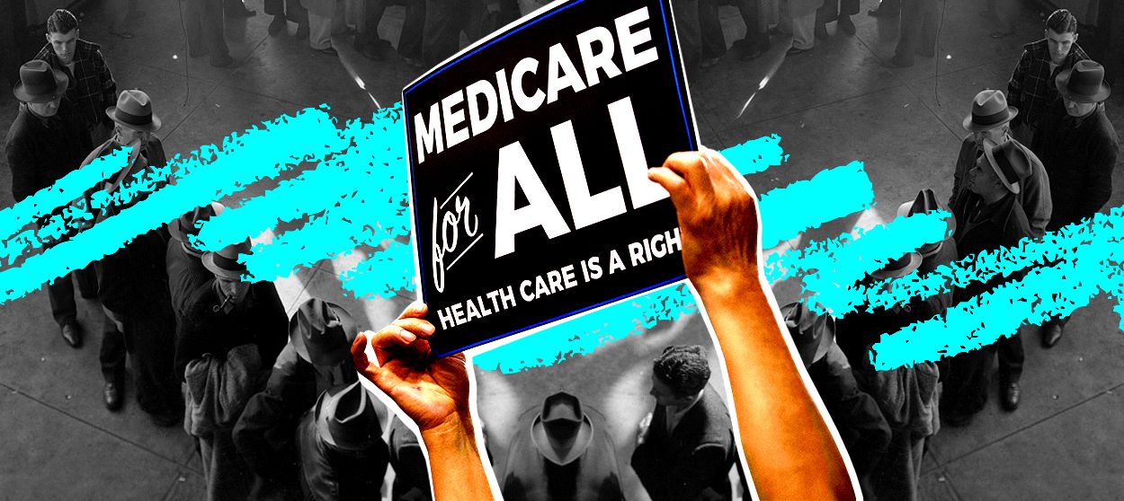 A Medicare for All sign.