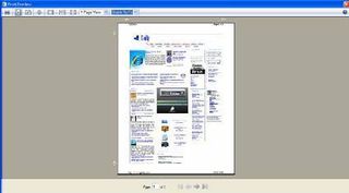IE 7 allows one-click printing with an embedded printer icon on the browser window. Set as the default, the size of the page can be shrunk to ensure that the width fits onto one sheet of paper.