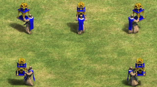 Monks holding relics in Age of Empires 2.