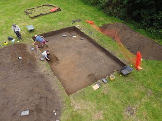 The remains of an 8th century monastery in England