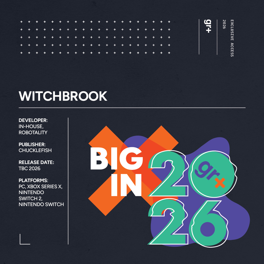 The GamesRadar+ Big in 2026 branded key info box for Witchbrook: Developer: In-house, Robotality; Publisher: Chucklefish; Release date: TBC 2026; Platforms: PC, Xbox Series X, Nintendo Switch 2, Nintendo Switch