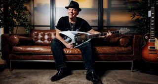 Stephen Dale Petite: 3. The Modern Flying V is a divisive design, but its lightweight, ergonomic build makes Stephen a big fan. It was specially made by Gibson’s Custom Shop and features a solid mahogany body, rosewood fingerboard – plus Stephen’s initials as part of the serial number