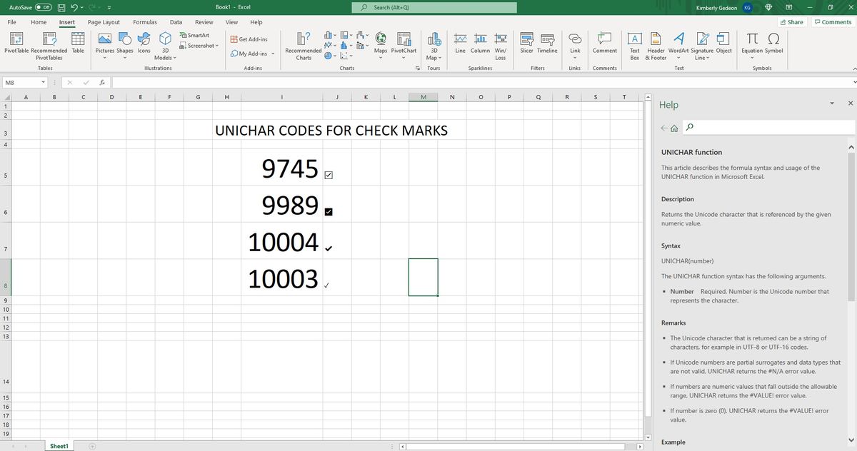 How to insert a check mark in Excel | Laptop Mag