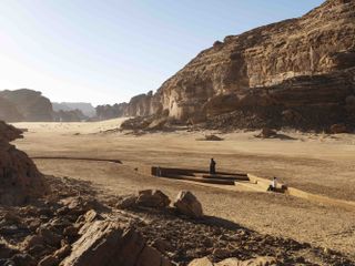Desert X Alula 2024 art installation in landscape