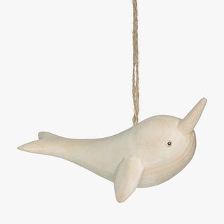 Wooden Narwhal decoration