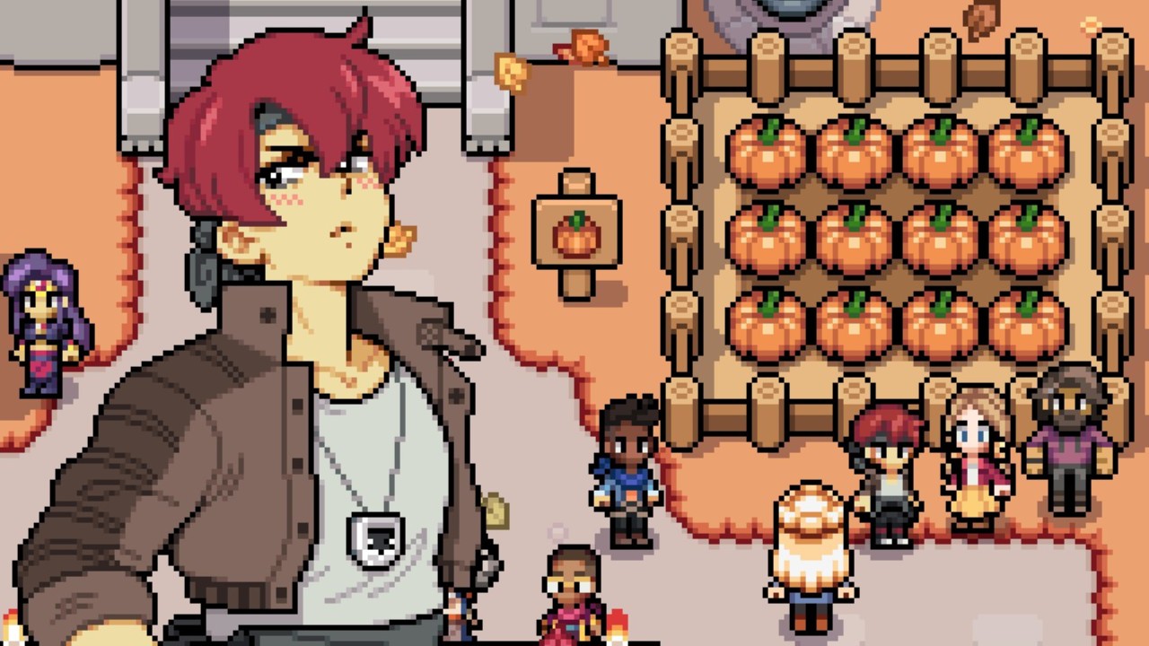 Fields of Mistria - March looks embarassed agreeing to dance at the fall festival