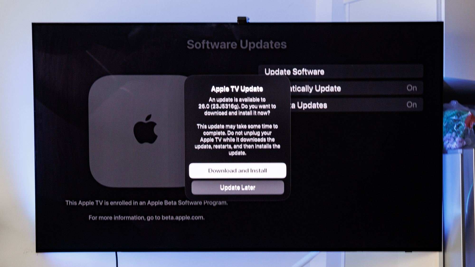 tvOS 26 update