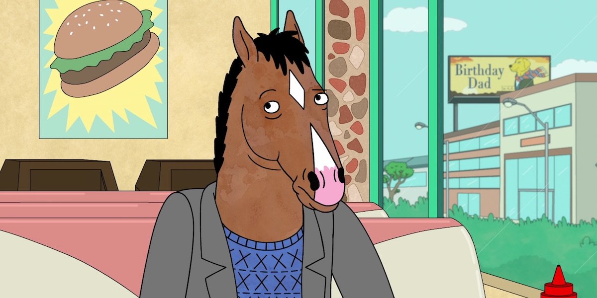 bojack horseman in fast food restaurant