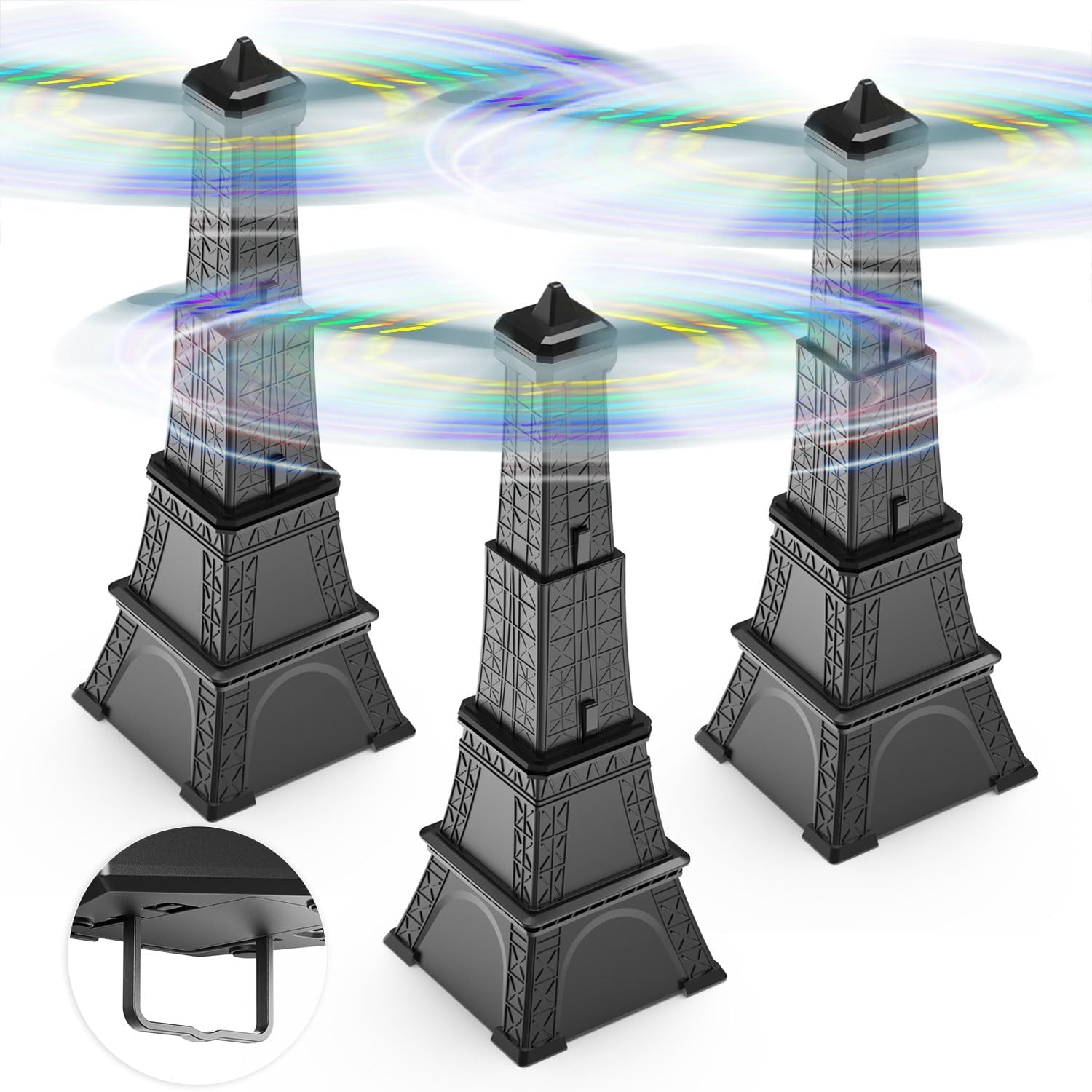 Three table top bug fans