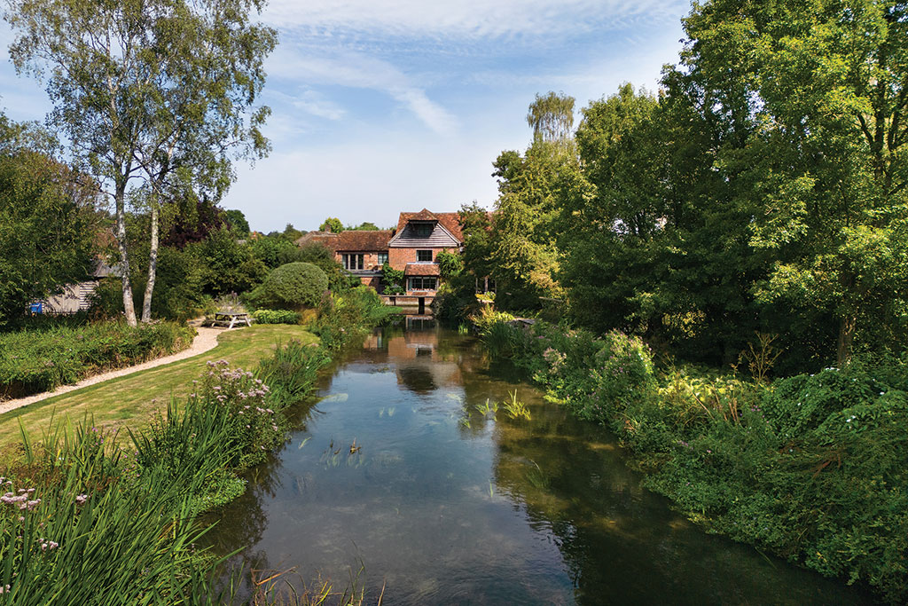 House for sale with fishing rights: Moons Mill, Ramsbury, Marlborough, Wiltshire.