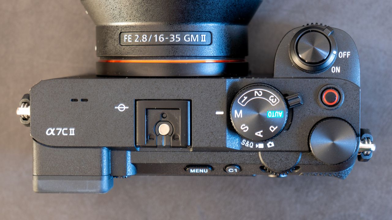 top of the sony a7c ii camera body