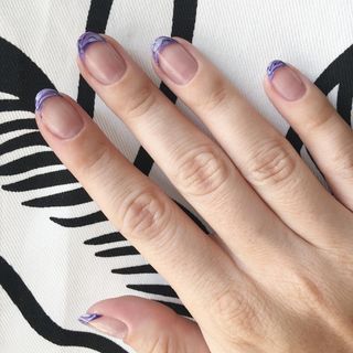 marbled french manicure