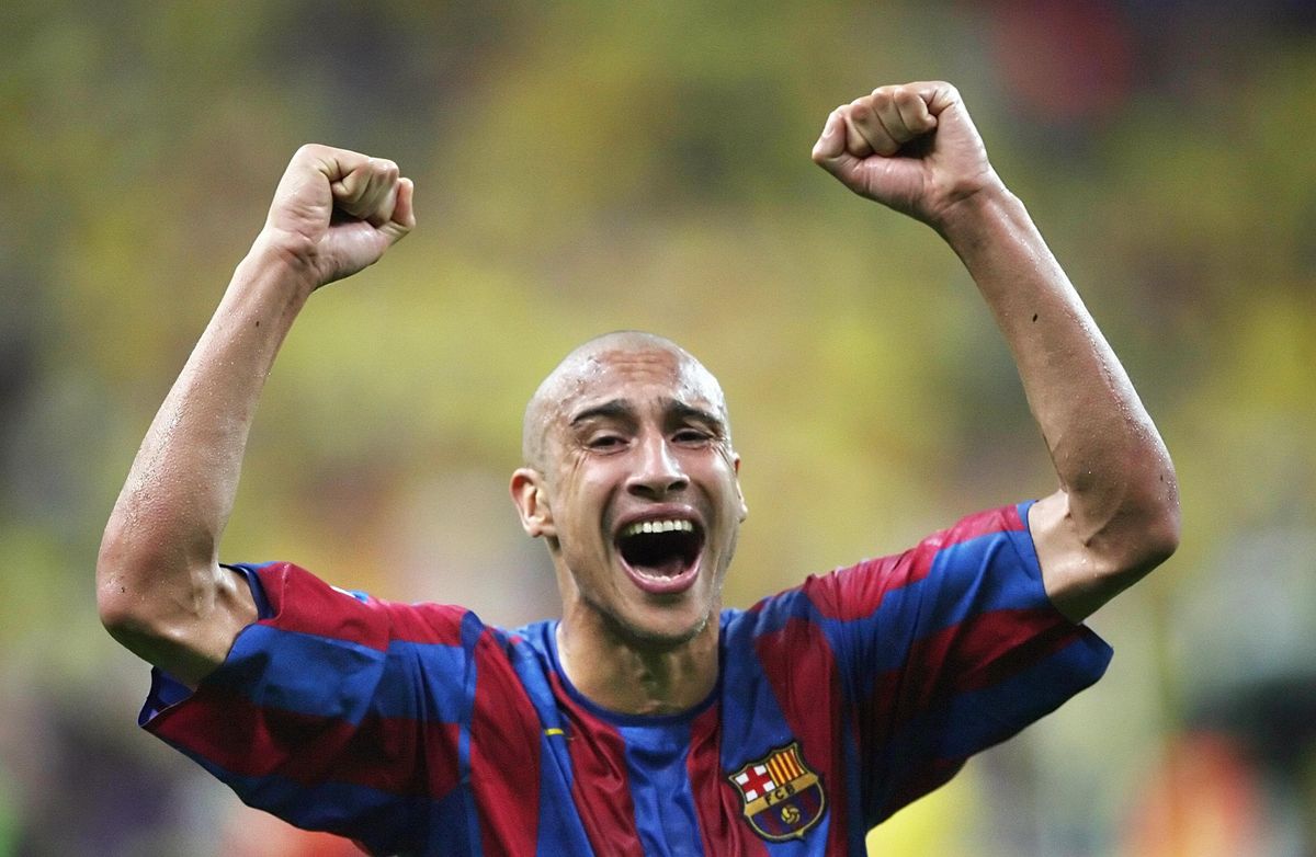 Barcelona&#039;s Swedish forward Henrik Larsson 