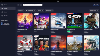 The store page of the EA launcher.