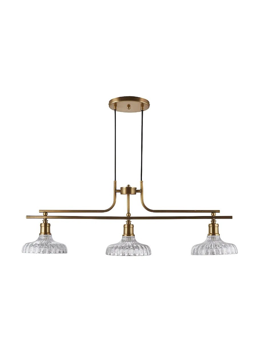 Colt Antique Brass 3 Light Diner Ceiling Light