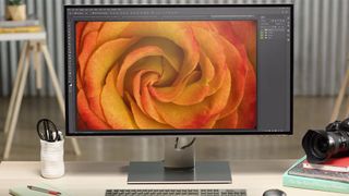 Dell Monitor with flower image