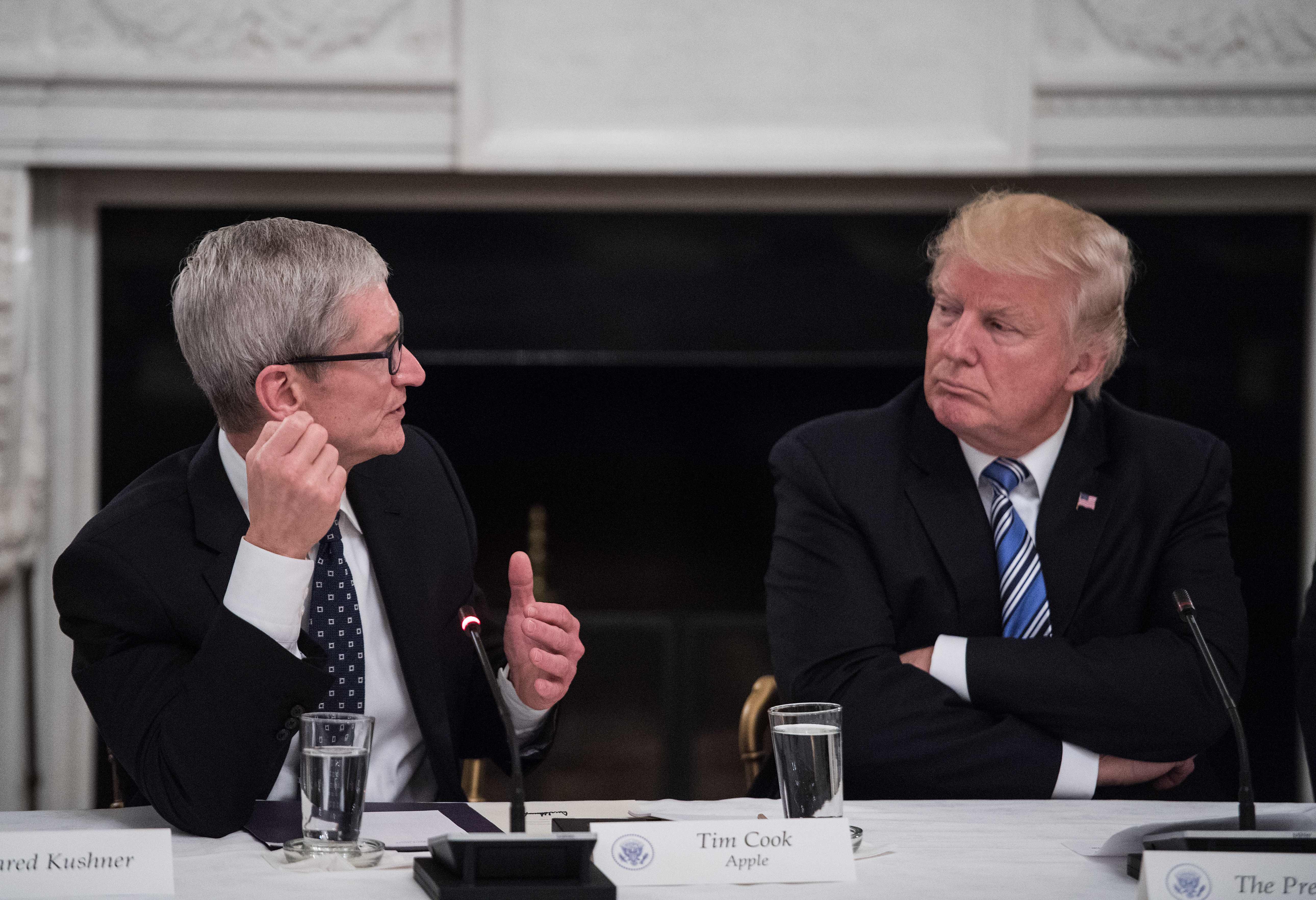 Tim Cook and Donald Trump