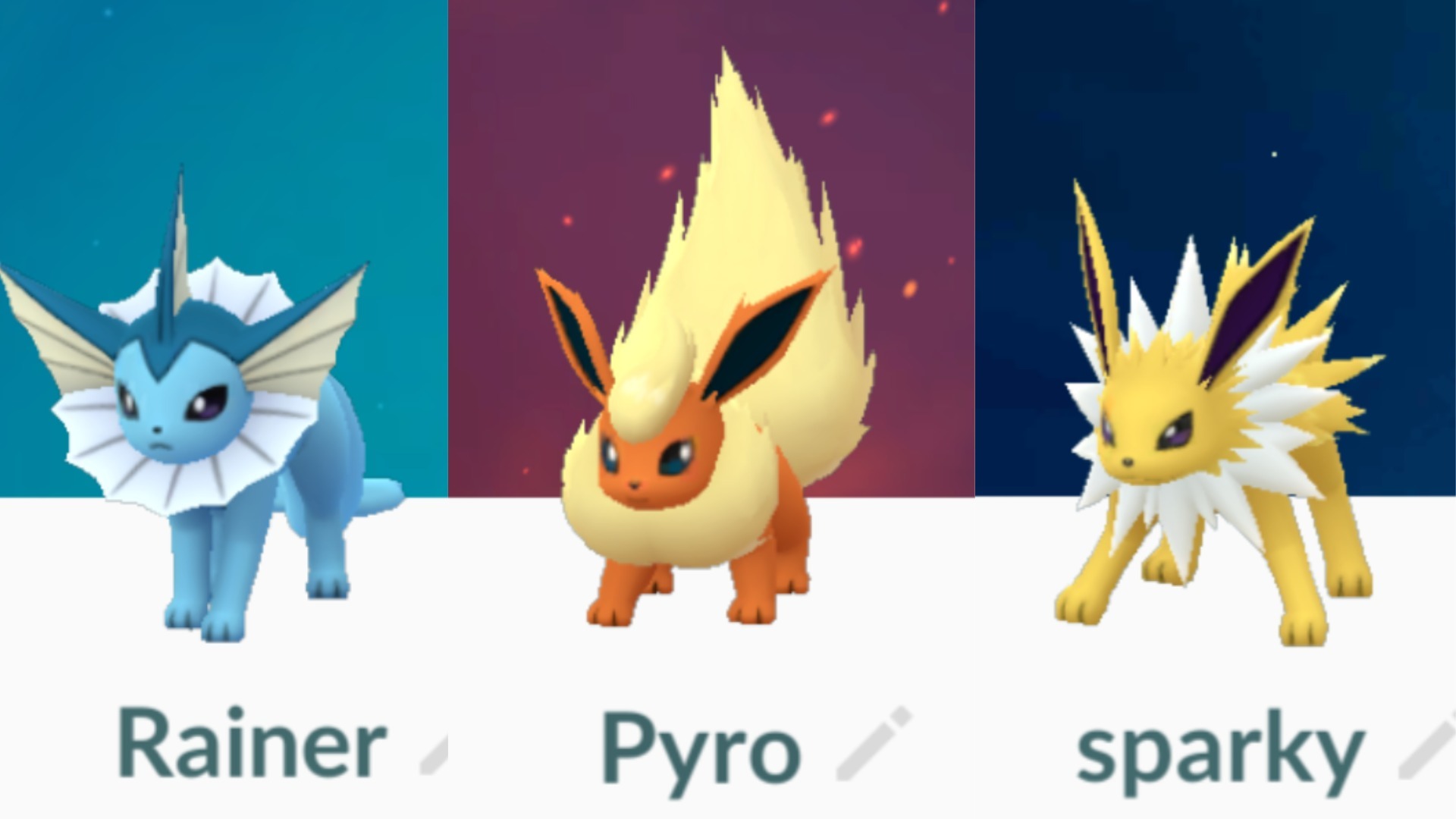 Pokémon Go Eevee evolutions