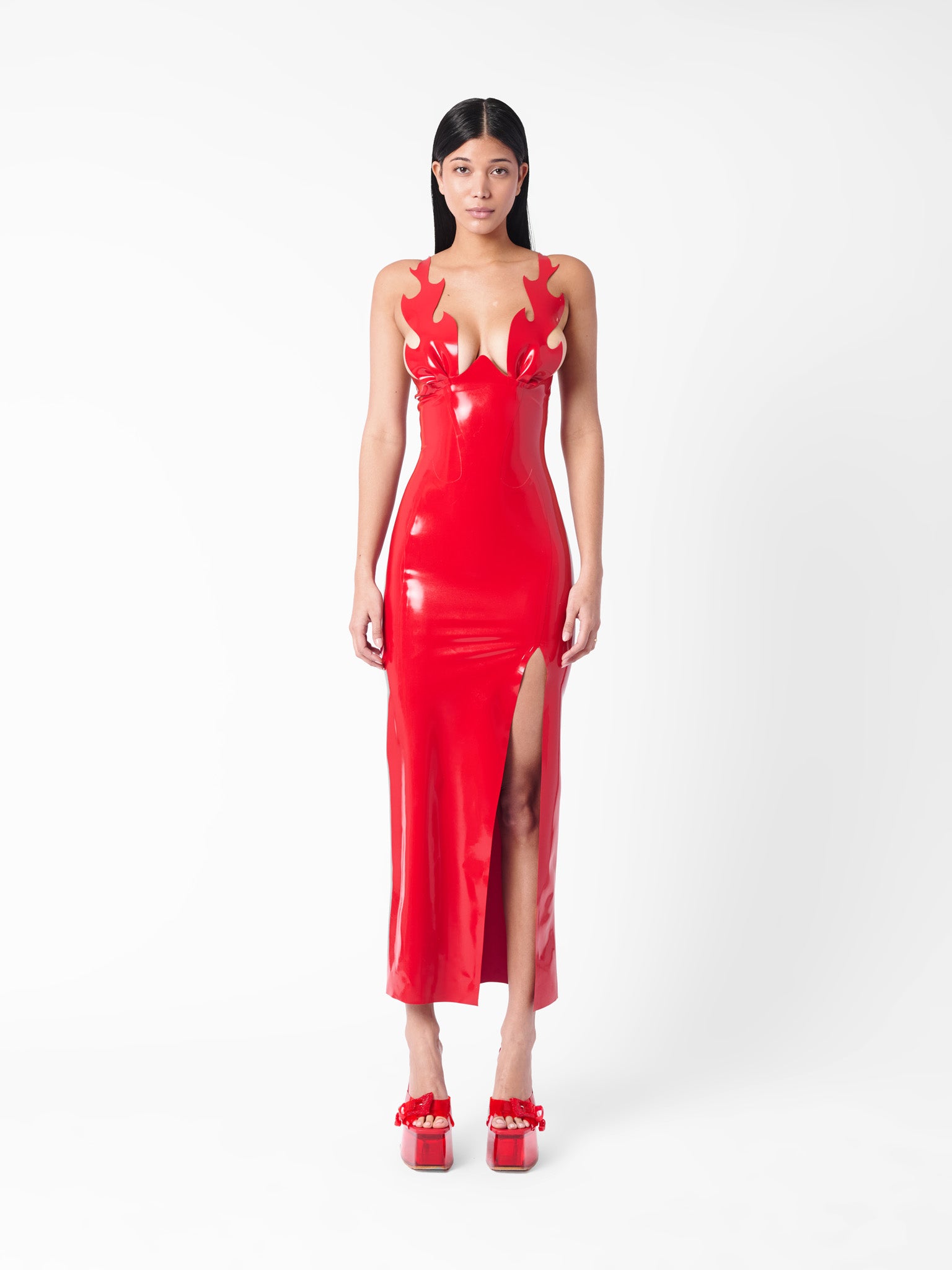 Roast Latex Dress Red