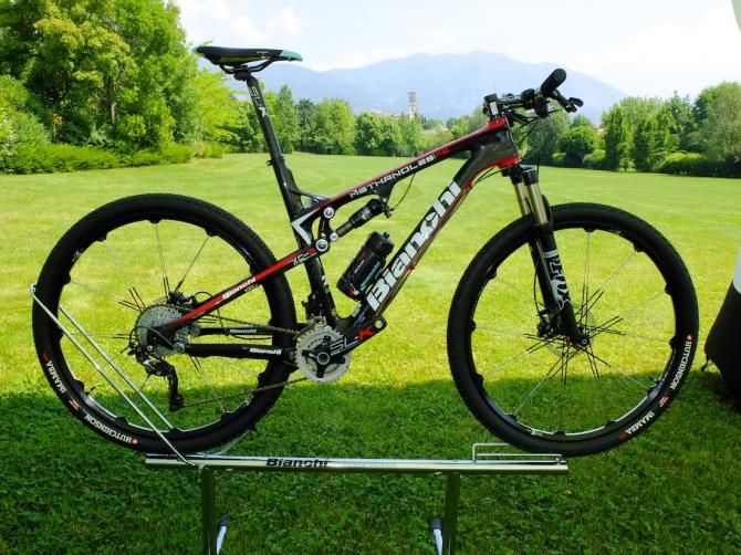 The Methanol 29 FS is currently Bianchi's only full suspension machine, but there are more on the way