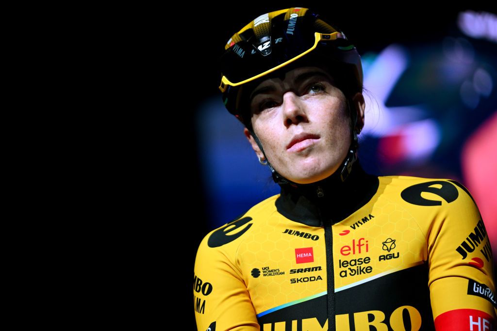 GHENT BELGIUM FEBRUARY 25 Anna Henderson of The United Kingdom and Team JumboVisma prior to the 18th Omloop Het Nieuwsblad Elite 2023 Womens Elite a 1322km one day race from Ghent to Ninove OHN23 on February 25 2023 in Ghent Belgium Photo by David StockmanGetty Images