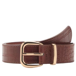 Mango Crocodile-effect belt