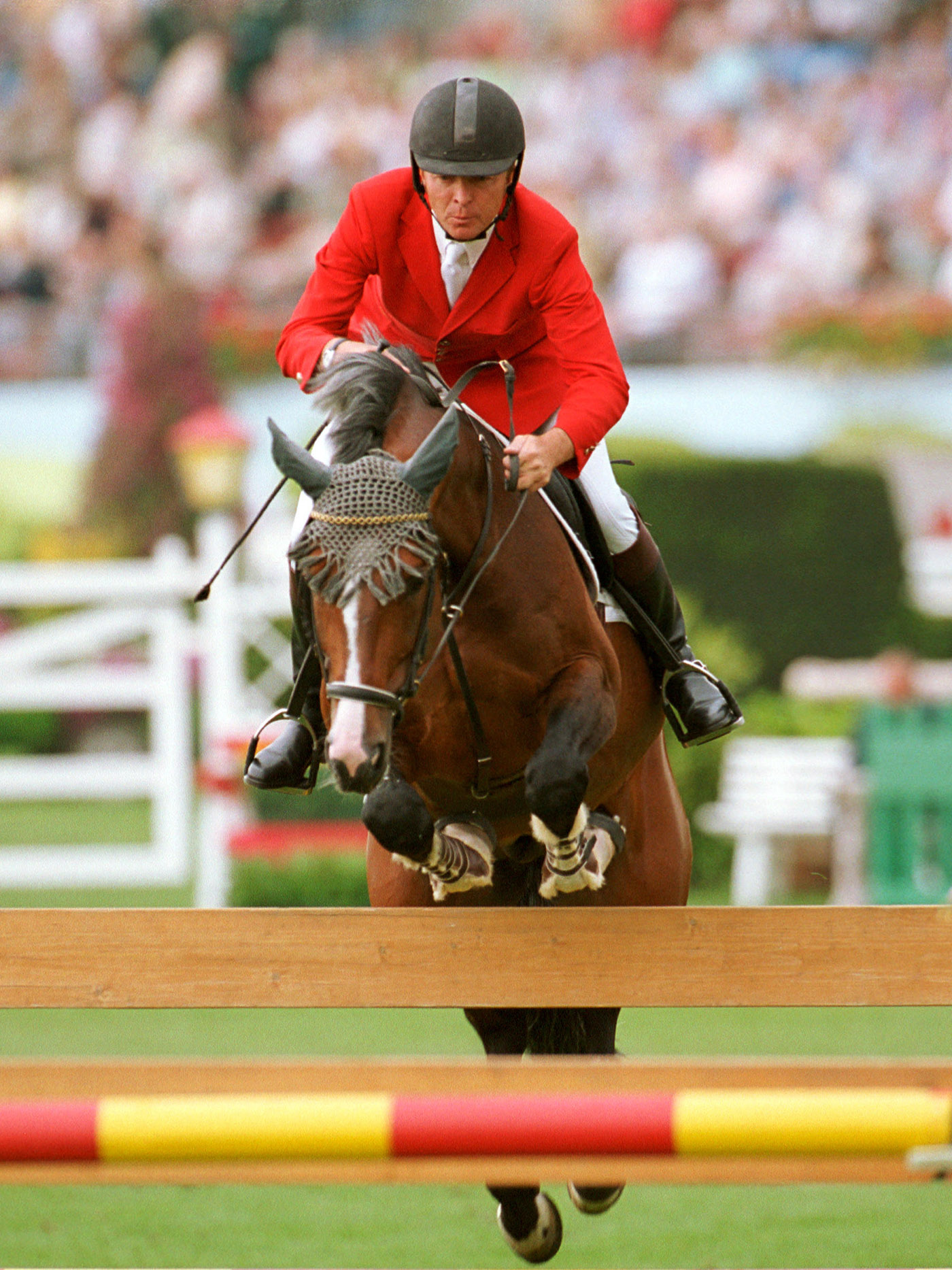 Heinrich-Wilhelm Johannsmann riding Gralsh&uuml;ter at Aachen CHIO.