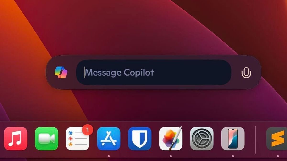 Screenshot of Copilot on macOS