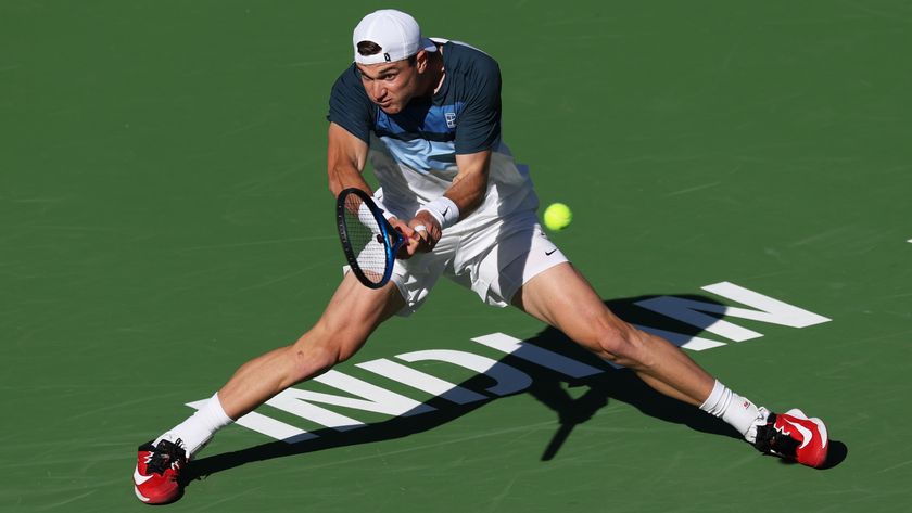 Jack Draper in action at Indian Wells 2025