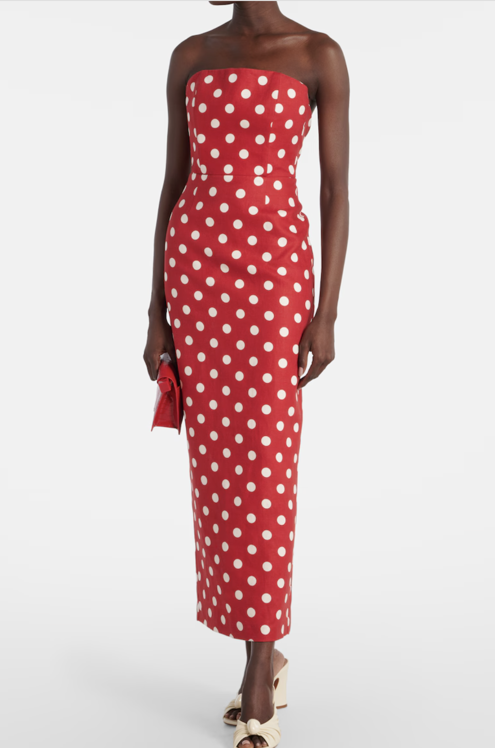 Posse , Romeo polka-dot linen maxi dress