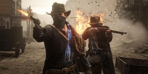 Cowboys open fire Red Dead Redemption 2