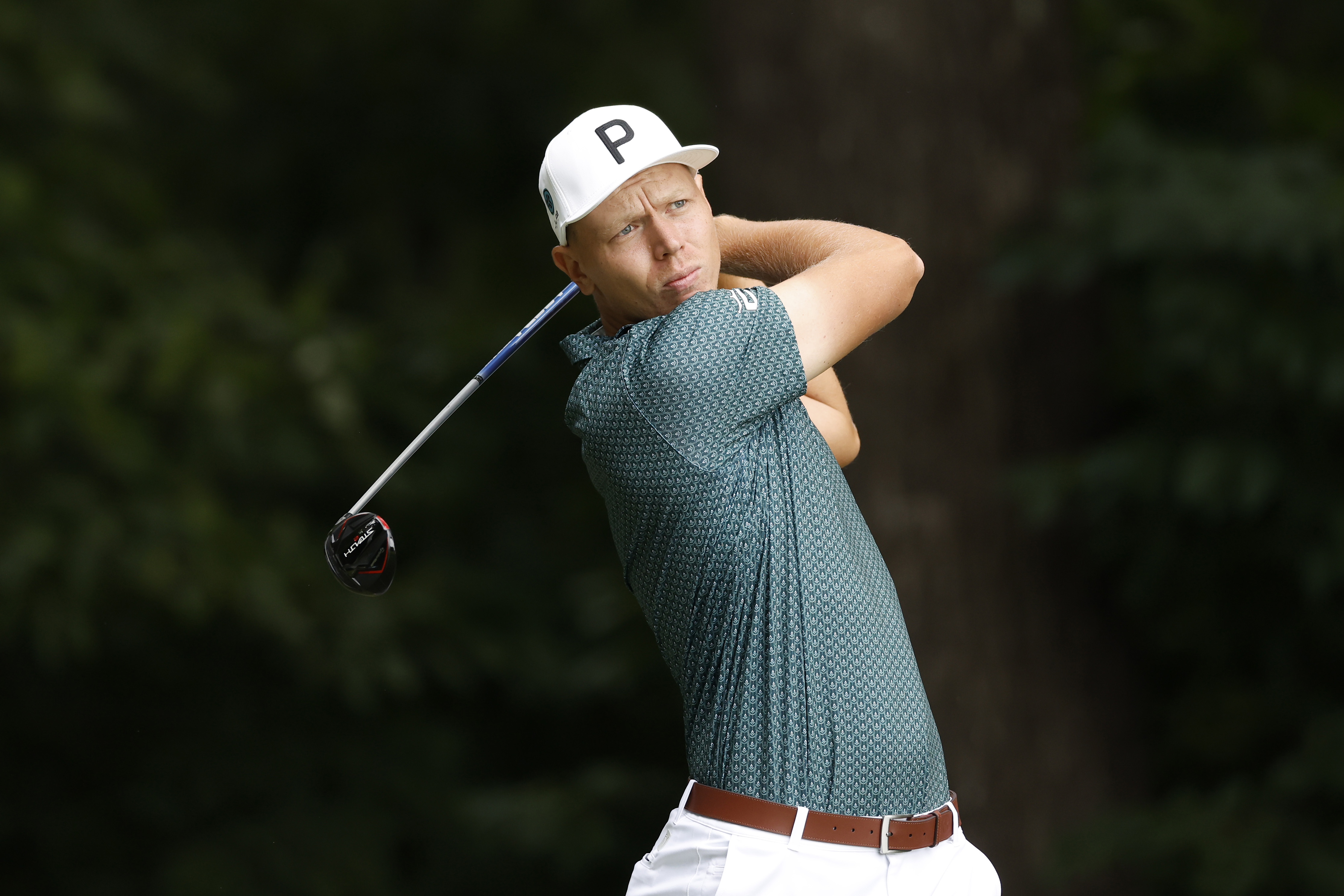 Matti Schmid hits a driver