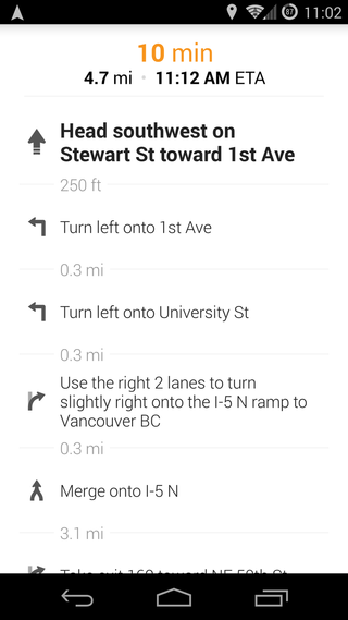 Step-by-step Route