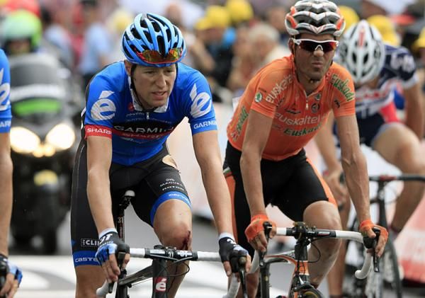A battered Ryder Hesjedal (Garmin-Sharp) crosses the finish line in Metz more than 13 minutes off the pace.
