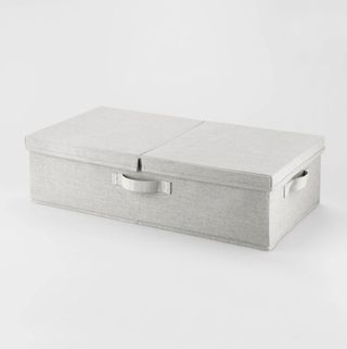 Grey under-bed storage bin