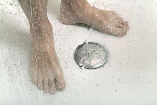 feet in a shower