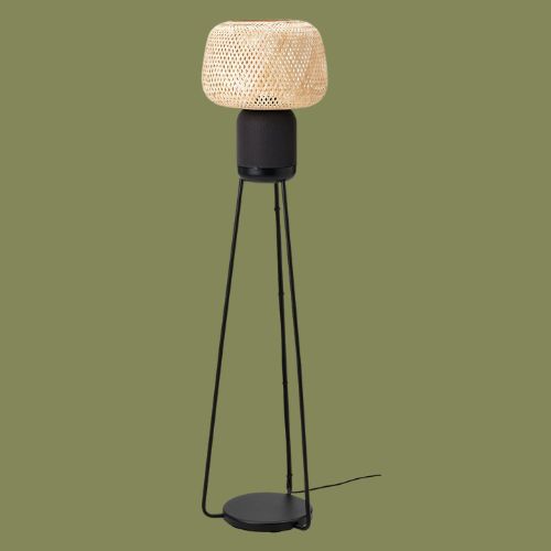 IKEA, Symfonisk Floor Lamp With Wifi Speaker - Bamboo/smart