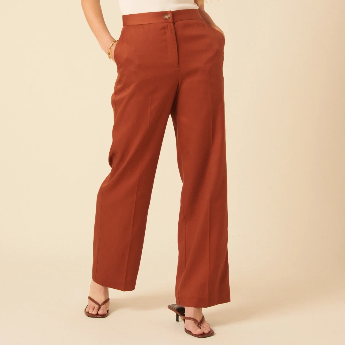 Nobody&#039;s Child Orange Tailored Trousers