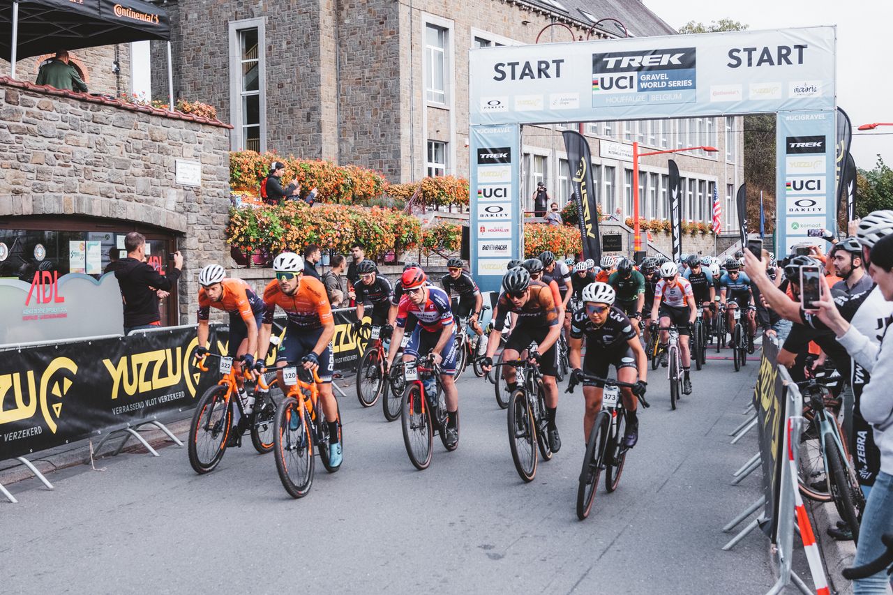 Houffa Gravel race in Belgium, part of the 2022 UCI Gravel World Series