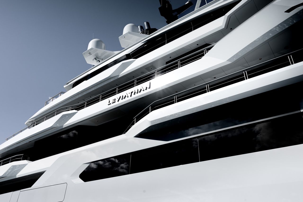 A photograph of Gabe Newell's superyacht, Leviathan.