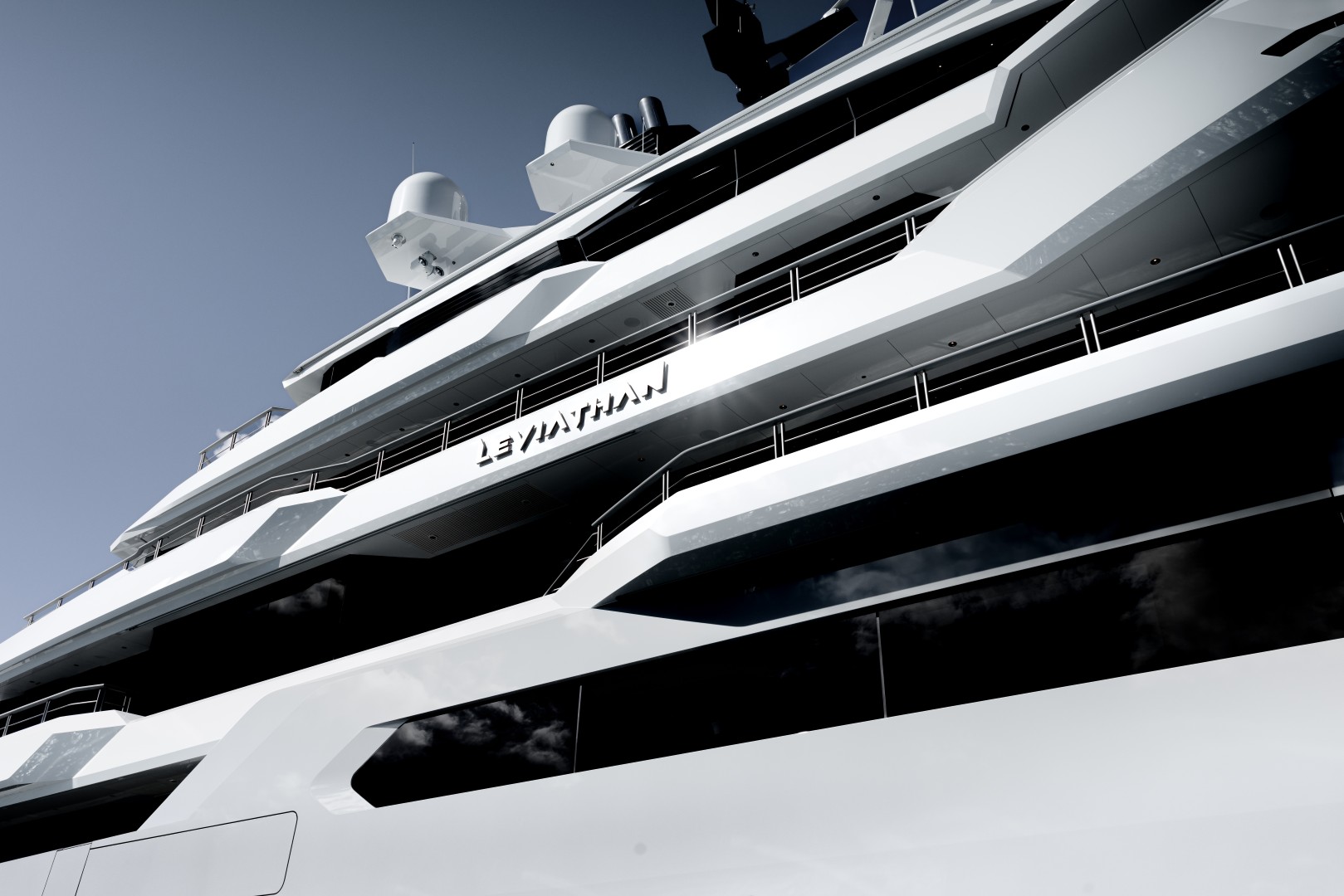 A photograph of Gabe Newell's superyacht, Leviathan.