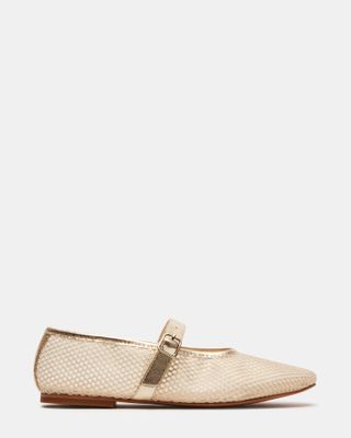 Gold Mesh Mary Jane flats by Steve Madden
